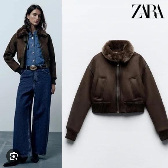 専用ザラジャケットレディース　DOUBLE FACED FUR JACKET Zara double faced jacket NWT Size XS | eBay